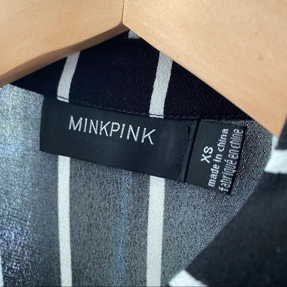 MINKPINK Black and White Striped Tunic in XS - Picture 4 of 4